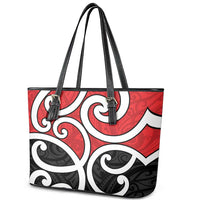 New Zealand Leather Tote Bag Maori Koru Tino Rangatiratanga Color - Polynesian Pride