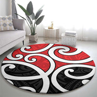 New Zealand Round Carpet Maori Koru Tino Rangatiratanga Color - Polynesian Pride