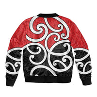 New Zealand Sleeve Zip Bomber Jacket Maori Koru Tino Rangatiratanga Color LT14 - Polynesian Pride