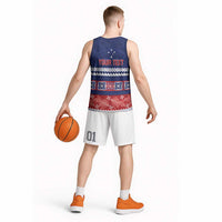 Personalised FAST Samoa Siapo Basketball Jersey Teuila Flowers Samoan Pattern - Polynesian Pride