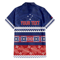 Personalised FAST Samoa Siapo Family Matching Short Sleeve Bodycon Dress and Hawaiian Shirt Teuila Flowers Samoan Pattern - Polynesian Pride