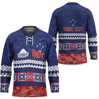 Personalised FAST Samoa Siapo Hockey Jersey Teuila Flowers Samoan Pattern LT14 - Polynesian Pride