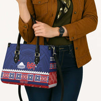 Personalised FAST Samoa Siapo Leather Bag Teuila Flowers Samoan Pattern - Polynesian Pride