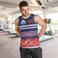 Personalised FAST Samoa Siapo Men Tank Top Teuila Flowers Samoan Pattern - Polynesian Pride