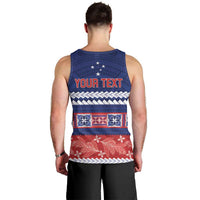 Personalised FAST Samoa Siapo Men Tank Top Teuila Flowers Samoan Pattern - Polynesian Pride