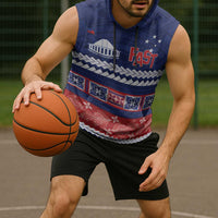 Personalised FAST Samoa Siapo Sleeveless Hoodie Teuila Flowers Samoan Pattern - Polynesian Pride