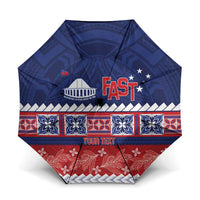 Personalised FAST Samoa Siapo Umbrella Teuila Flowers Samoan Pattern - Polynesian Pride