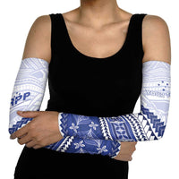 Personalised HRPP Samoa Siapo Arm Sleeves Teuila Flowers Samoan Pattern LT14 - Polynesian Pride