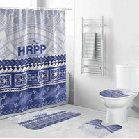 HRPP Samoa Siapo Bathroom Set Teuila Flowers Samoan Pattern - Polynesian Pride