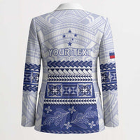 Personalised HRPP Samoa Siapo Blazer Teuila Flowers Samoan Pattern - Polynesian Pride