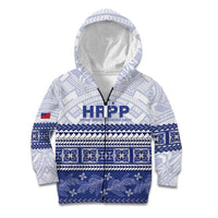 Personalised HRPP Samoa Siapo Kid Hoodie Teuila Flowers Samoan Pattern - Polynesian Pride