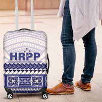 HRPP Samoa Siapo Luggage Cover Teuila Flowers Samoan Pattern LT14 White - Polynesian Pride
