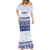 Personalised HRPP Samoa Siapo Mermaid Dress Teuila Flowers Samoan Pattern LT14 - Polynesian Pride