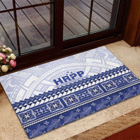HRPP Samoa Siapo Rubber Doormat Teuila Flowers Samoan Pattern LT14 - Polynesian Pride