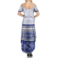 Personalised HRPP Samoa Siapo Summer Maxi Dress Teuila Flowers Samoan Pattern LT14 - Polynesian Pride
