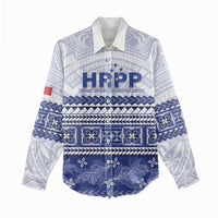 Personalised HRPP Samoa Siapo Women Casual Shirt Teuila Flowers Samoan Pattern LT14 - Polynesian Pride