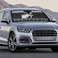 New Zealand Christmas Rugby Personalised Auto Sun Shade Meri Kirihimete All Black Maori - Polynesian Pride