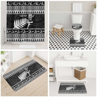 New Zealand Christmas Rugby Personalised Bathroom Set Meri Kirihimete All Black Maori - Polynesian Pride