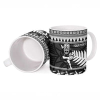 New Zealand Christmas Rugby Personalised Ceramic Mug Meri Kirihimete All Black Maori - Polynesian Pride