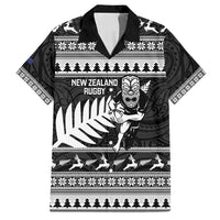 New Zealand Christmas Rugby Personalised Family Matching Puletasi and Hawaiian Shirt Meri Kirihimete All Black Maori - Polynesian Pride