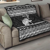 New Zealand Christmas Rugby Personalised Quilt Meri Kirihimete All Black Maori - Polynesian Pride