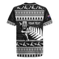 New Zealand Christmas Rugby Personalised Rugby Jersey Meri Kirihimete All Black Maori - Polynesian Pride