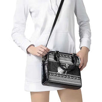 New Zealand Christmas Rugby Personalised Shoulder Handbag Meri Kirihimete All Black Maori - Polynesian Pride