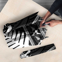 New Zealand Christmas Rugby Personalised Umbrella Meri Kirihimete All Black Maori - Polynesian Pride