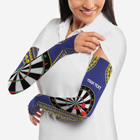 Personalised Niue Darts Arm Sleeves Dart Board Hiapo Pattern - Polynesian Pride