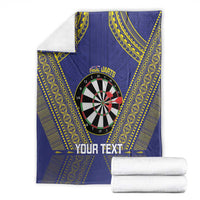 Personalised Niue Darts Blanket Dart Board Hiapo Pattern - Polynesian Pride