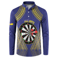 Personalised Niue Darts Button Sweatshirt Dart Board Hiapo Pattern - Polynesian Pride