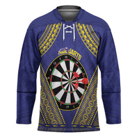 Personalised Niue Darts Hockey Jersey Dart Board Hiapo Pattern - Polynesian Pride