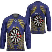 Personalised Niue Darts Hockey Jersey Dart Board Hiapo Pattern - Polynesian Pride
