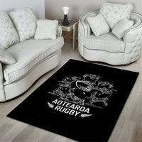 New Zealand Silver Fern Rugby Area Rug Haka Aotearoa Kiwi Dance LT14 - Polynesian Pride