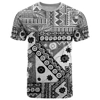 Black Bula Fiji T Shirt Unique Masi Tapa Pattern LT14 Black - Polynesian Pride