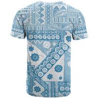 Blue Bula Fiji T Shirt Unique Masi Tapa Pattern LT14 - Polynesian Pride