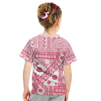 Pink Bula Fiji Kid T Shirt Unique Masi Tapa Pattern LT14 - Polynesian Pride
