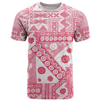 Pink Bula Fiji T Shirt Unique Masi Tapa Pattern LT14 Pink - Polynesian Pride