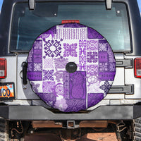 Hawaiian Quilt Spare Tire Cover Tiki Tropical Retro Purple Version LT14 - Polynesian Pride