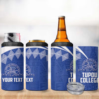 Personalised Tonga Tupou College Toloa 4 in 1 Can Cooler Tumbler 160 Years Anniversary Tongan Ngatu Pattern LT14 - Polynesian Pride