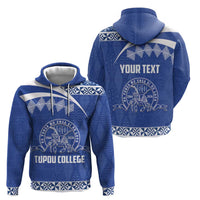 Personalised Tonga Tupou College Toloa Zip Hoodie 160 Years Anniversary Tongan Ngatu Pattern