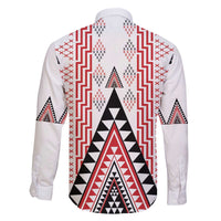 Aotearoa Taniko Family Matching Off The Shoulder Long Sleeve Dress and Hawaiian Shirt Niho Taniwha Purapura Whetu Mix Poutama