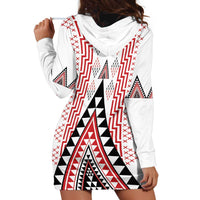 Aotearoa Taniko Hoodie Dress Niho Taniwha Purapura Whetu Mix Poutama