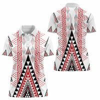 Aotearoa Taniko Women Polo Shirt Niho Taniwha Purapura Whetu Mix Poutama