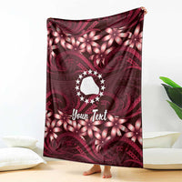 Personalised Cook Islands Mangaia Blanket Tiare Maori Polynesian Waves Tattoo