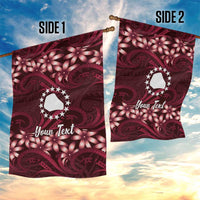Personalised Cook Islands Mangaia Garden Flag Tiare Maori Polynesian Waves Tattoo