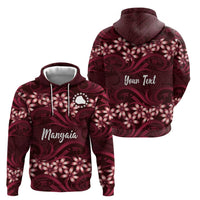 Personalised Cook Islands Mangaia Hoodie Tiare Maori Polynesian Waves Tattoo