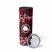 Personalised Cook Islands Mangaia Skinny Tumbler Tiare Maori Polynesian Waves Tattoo LT14 - Polynesian Pride