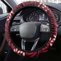 Cook Islands Mangaia Steering Wheel Cover Tiare Maori Polynesian Waves Tattoo