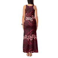 Personalised Cook Islands Mangaia Tank Maxi Dress Tiare Maori Polynesian Waves Tattoo LT14 - Polynesian Pride
